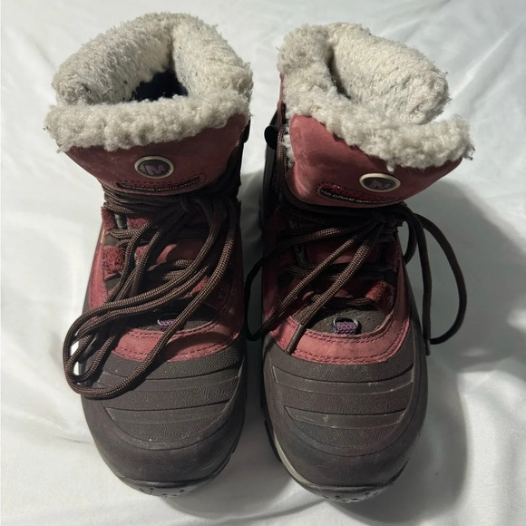 Merrell Winterlude 6  Hiking Boots Brown/Raspberry Vibram Size 6 - Picture 1 of 15